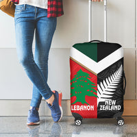 Rugby New Zealand and Lebanon Luggage Cover All Black Cedars Together