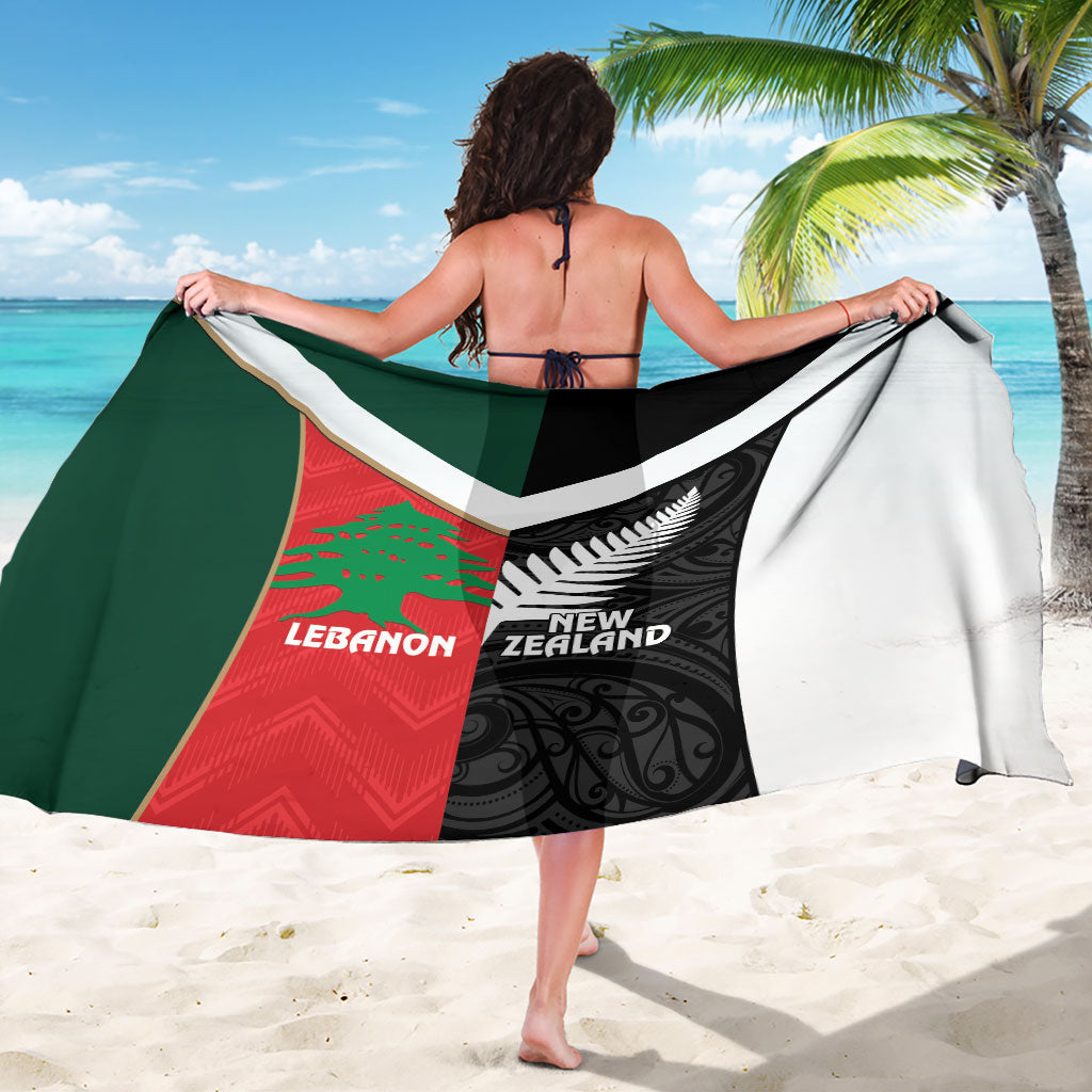 Rugby New Zealand and Lebanon Sarong All Black Cedars Together