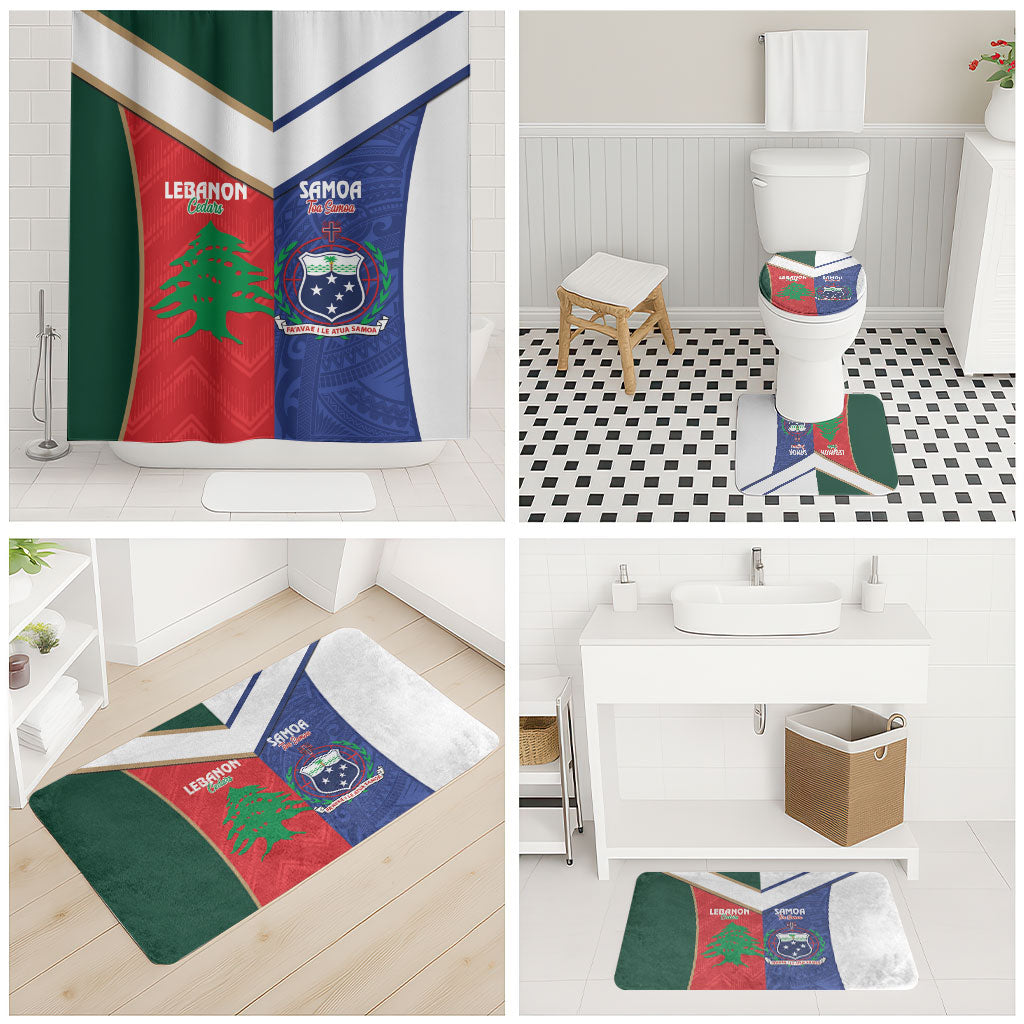 Rugby Samoa and Lebanon Bathroom Set Toa Samoa Cedars Together