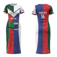 Custom Rugby Samoa and Lebanon Couples Matching Short Sleeve Bodycon Dress and Hawaiian Shirt Toa Samoa Cedars Together