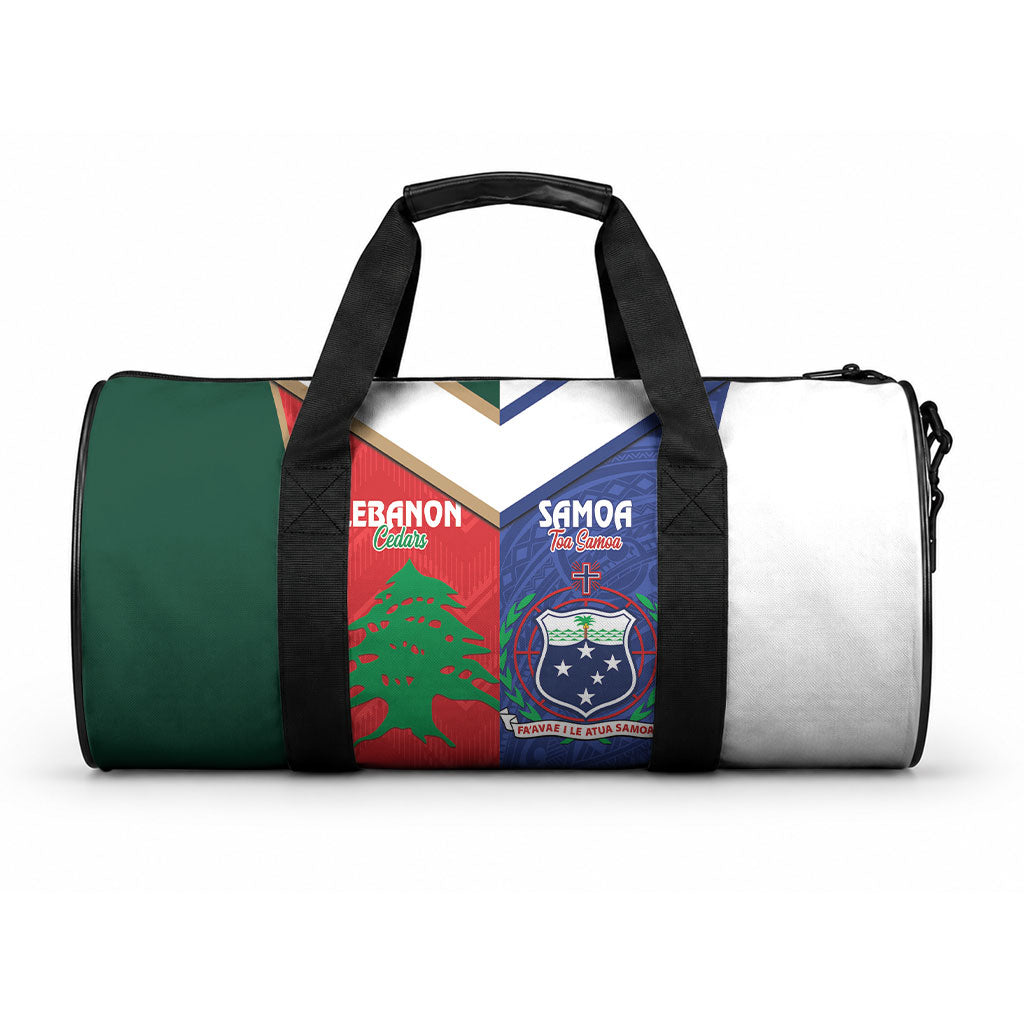 Rugby Samoa and Lebanon Duffle Bag Toa Samoa Cedars Together
