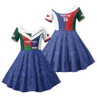 Custom Rugby Samoa and Lebanon Family Matching Mermaid Dress and Hawaiian Shirt Toa Samoa Cedars Together