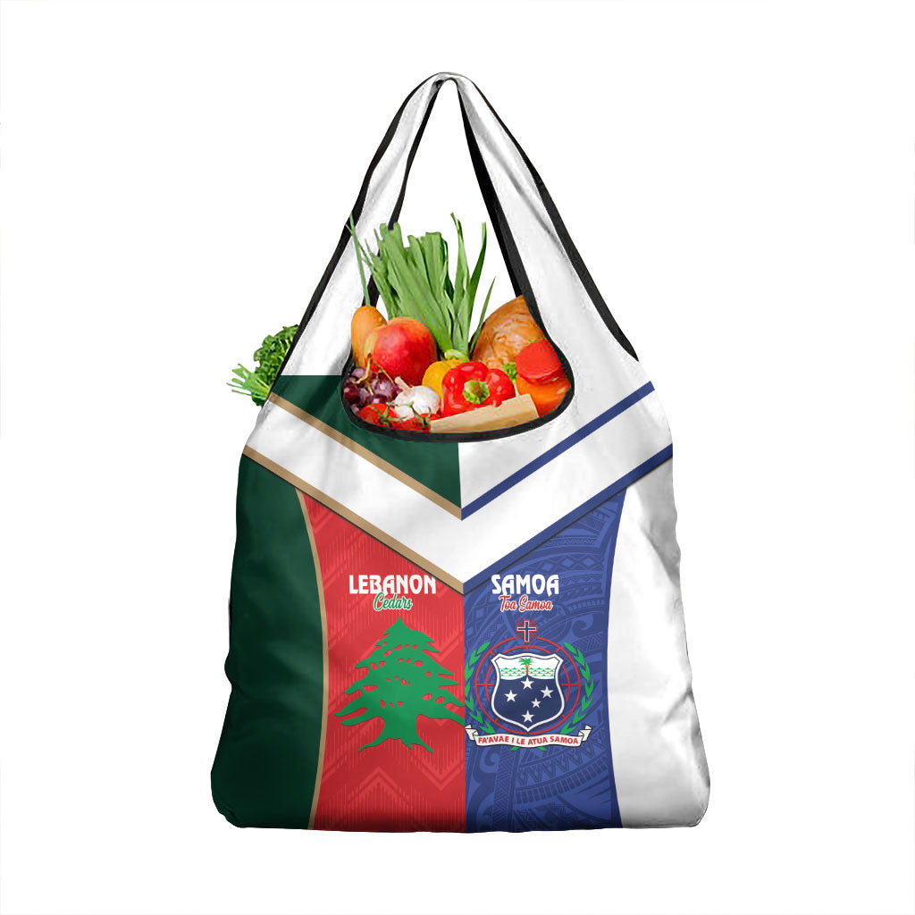 Rugby Samoa and Lebanon Grocery Bag Toa Samoa Cedars Together LT14 1-pack One Size Multicolor - Polynesian Pride
