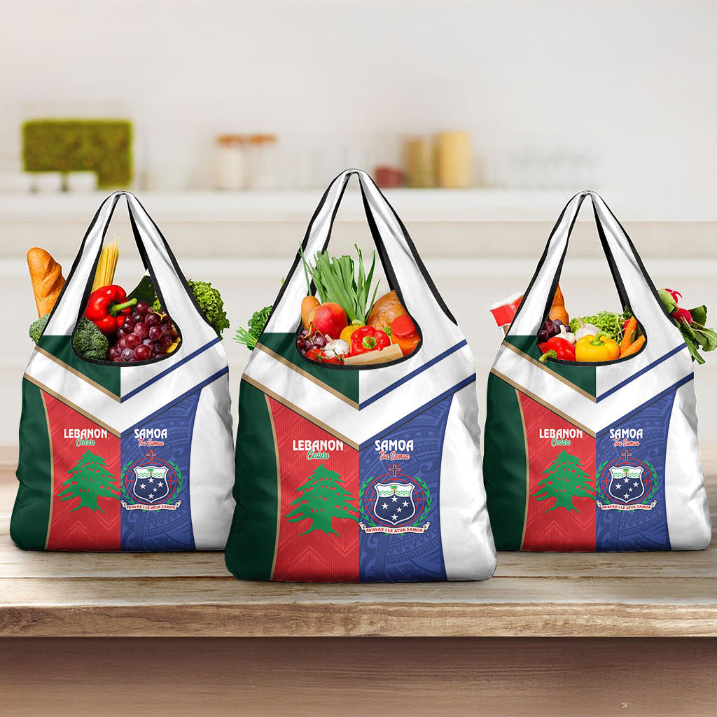 Rugby Samoa and Lebanon Grocery Bag Toa Samoa Cedars Together
