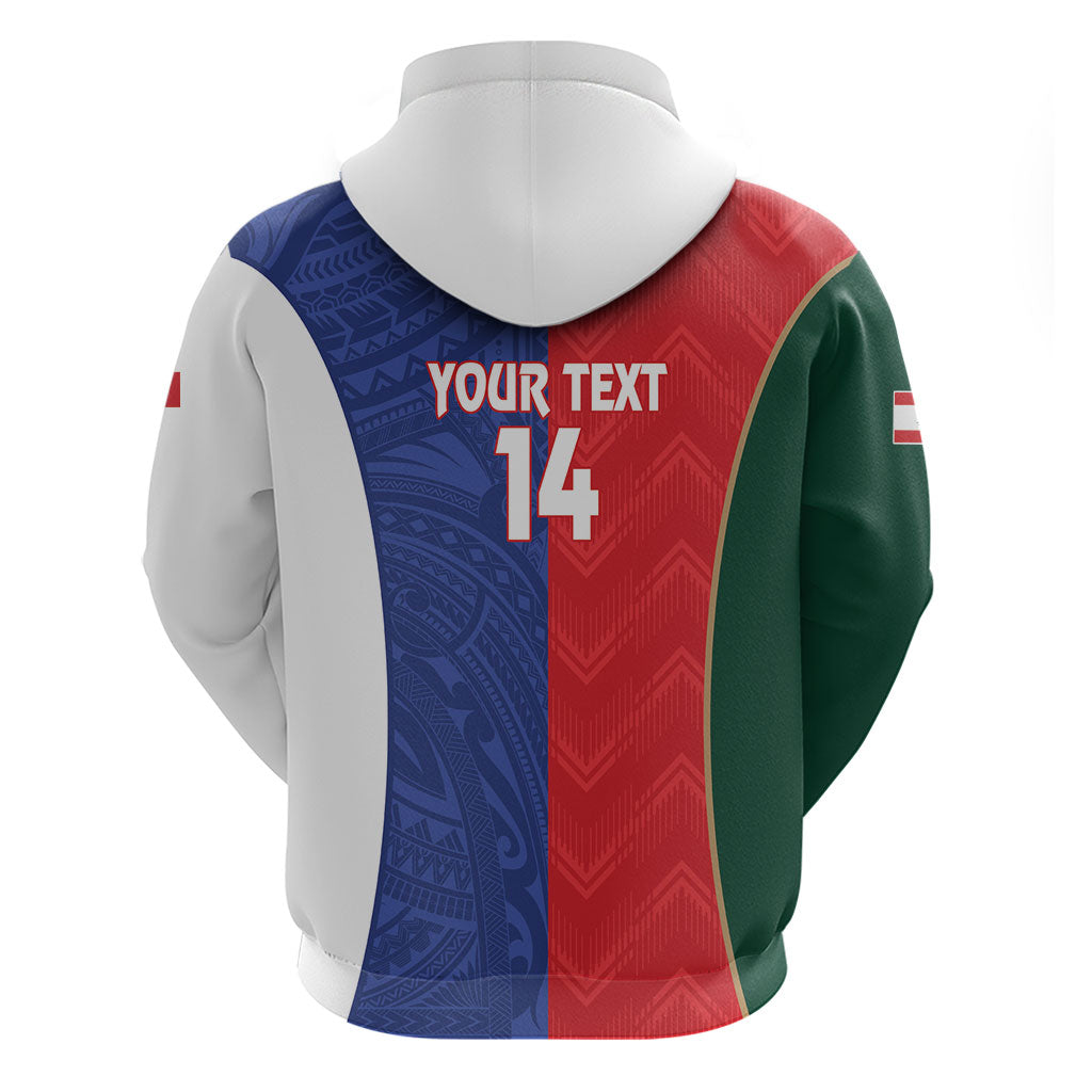 Custom Rugby Samoa and Lebanon Hoodie Toa Samoa Cedars Together