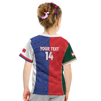 Custom Rugby Samoa and Lebanon Kid T Shirt Toa Samoa Cedars Together