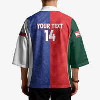 Custom Rugby Samoa and Lebanon Kimono Toa Samoa Cedars Together