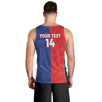Custom Rugby Samoa and Lebanon Men Tank Top Toa Samoa Cedars Together