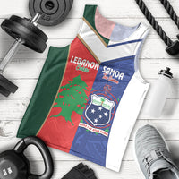 Custom Rugby Samoa and Lebanon Men Tank Top Toa Samoa Cedars Together