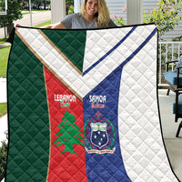Rugby Samoa and Lebanon Quilt Toa Samoa Cedars Together