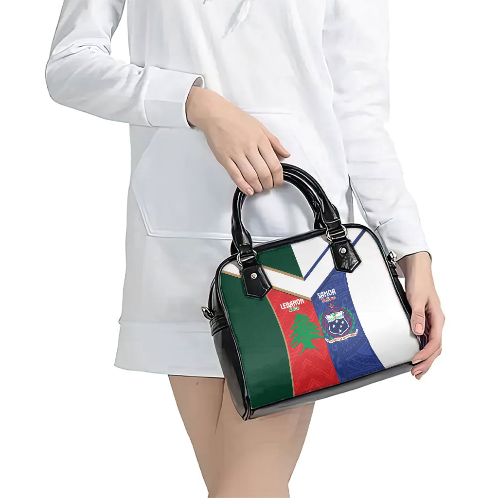 Rugby Samoa and Lebanon Shoulder Handbag Toa Samoa Cedars Together