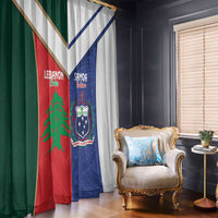 Rugby Samoa and Lebanon Window Curtain Toa Samoa Cedars Together