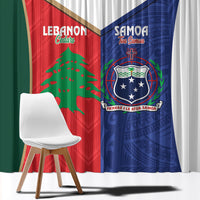 Rugby Samoa and Lebanon Window Curtain Toa Samoa Cedars Together