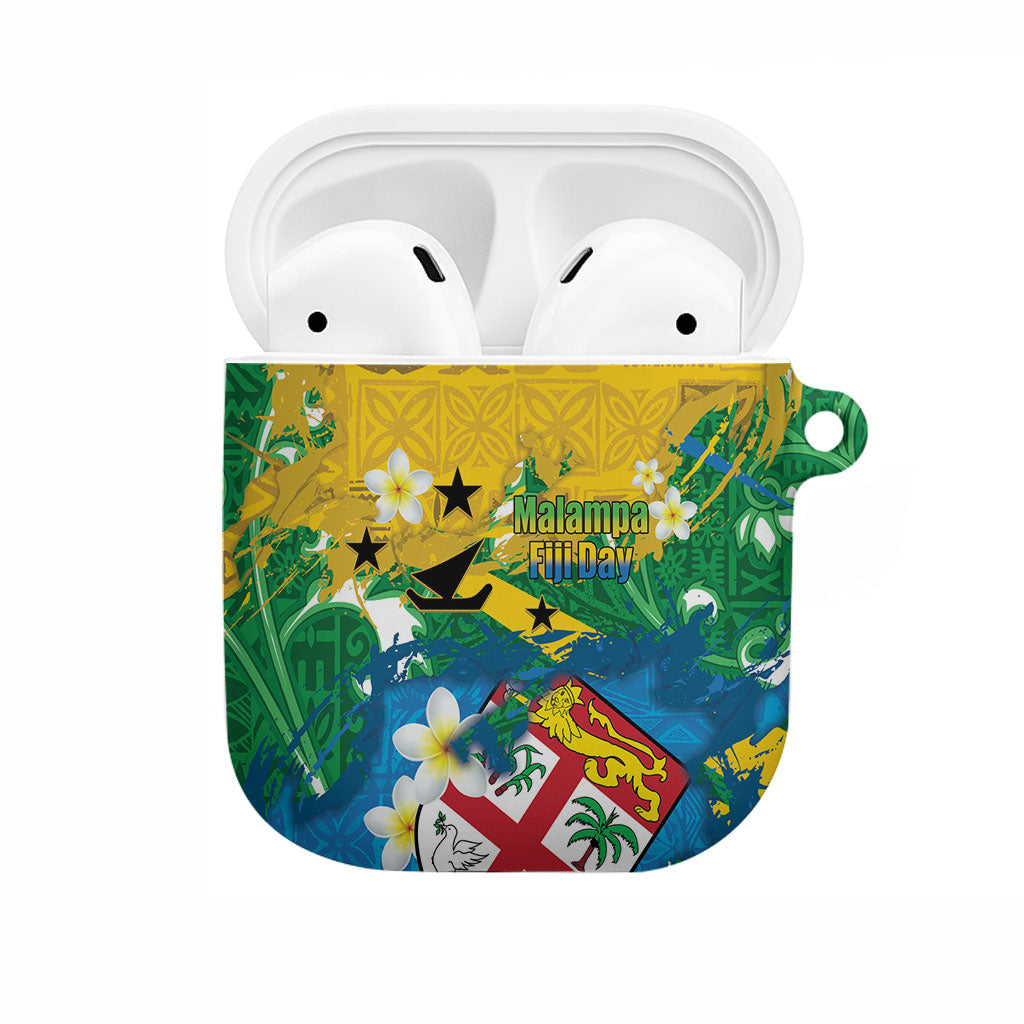 Malampa Fiji Day AirPods Case 10 October Together We Grow Grunge Tapa Motifs