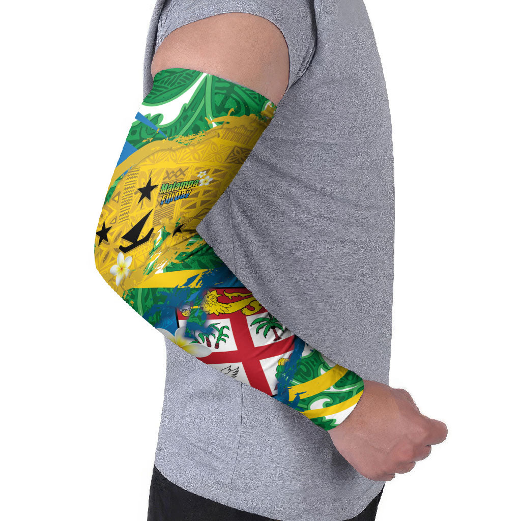 Malampa Fiji Day Arm Sleeves 10 October Together We Grow Grunge Tapa Motifs
