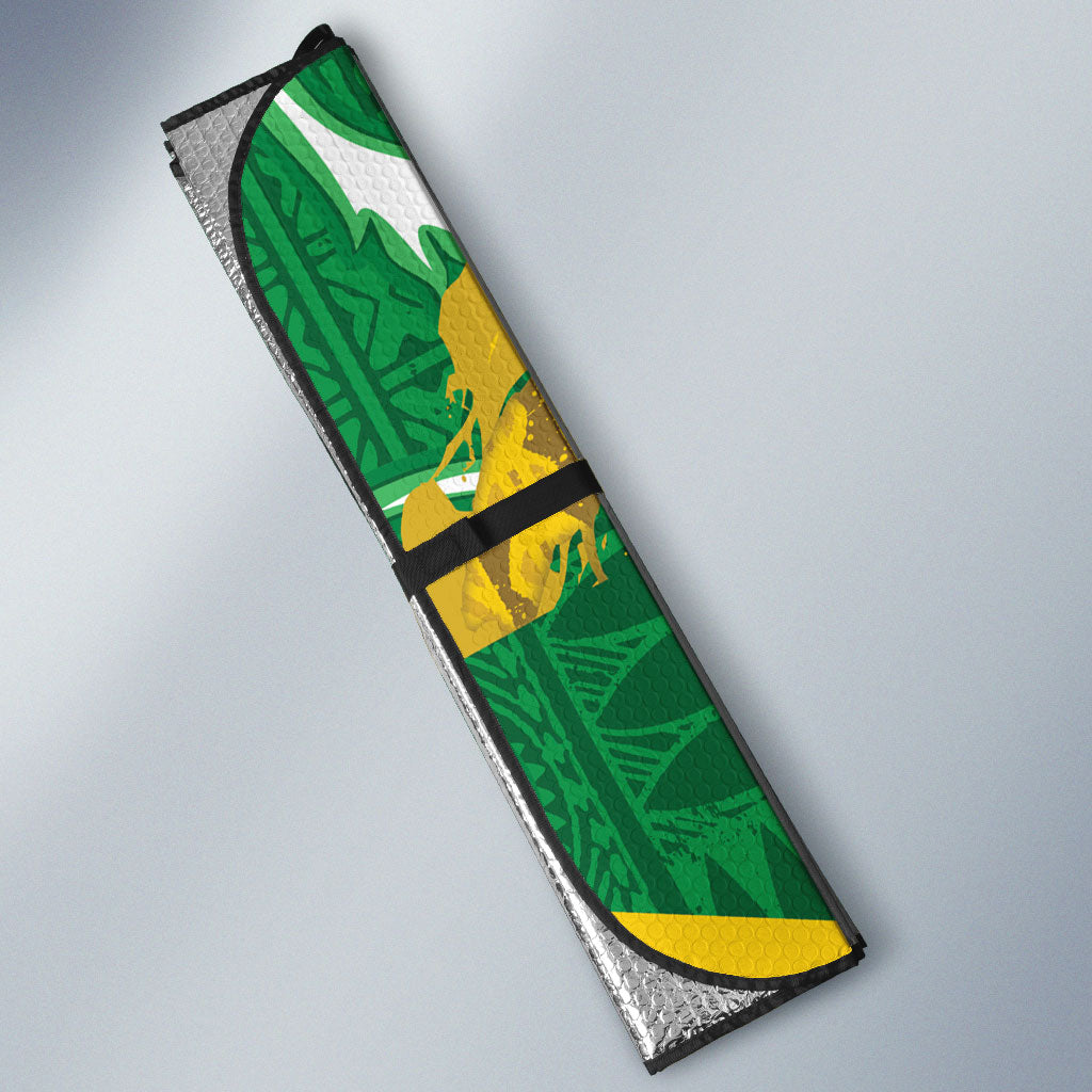 Malampa Fiji Day Auto Sun Shade 10 October Together We Grow Grunge Tapa Motifs