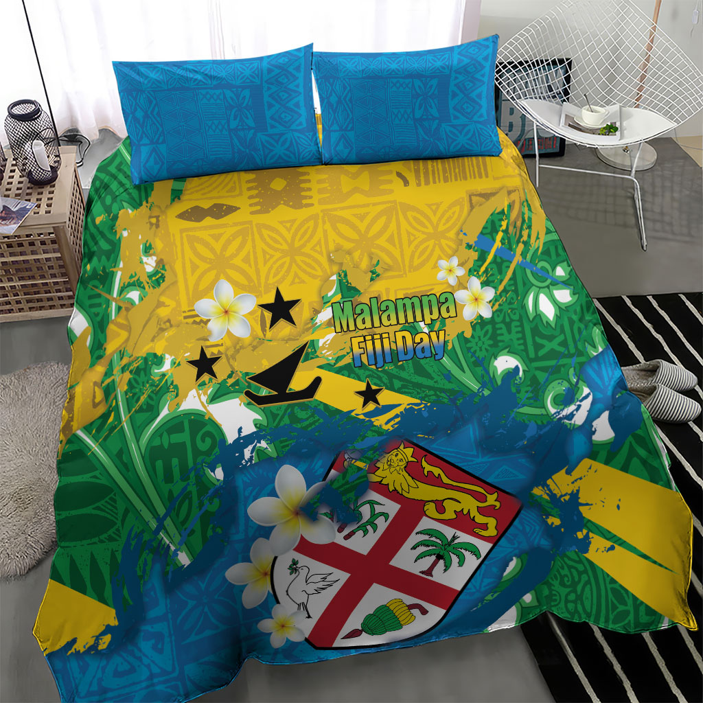 Malampa Fiji Day Bedding Set 10 October Together We Grow Grunge Tapa Motifs