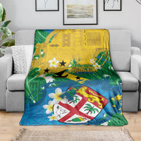 Malampa Fiji Day Blanket 10 October Together We Grow Grunge Tapa Motifs
