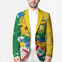 Malampa Fiji Day Blazer 10 October Together We Grow Grunge Tapa Motifs