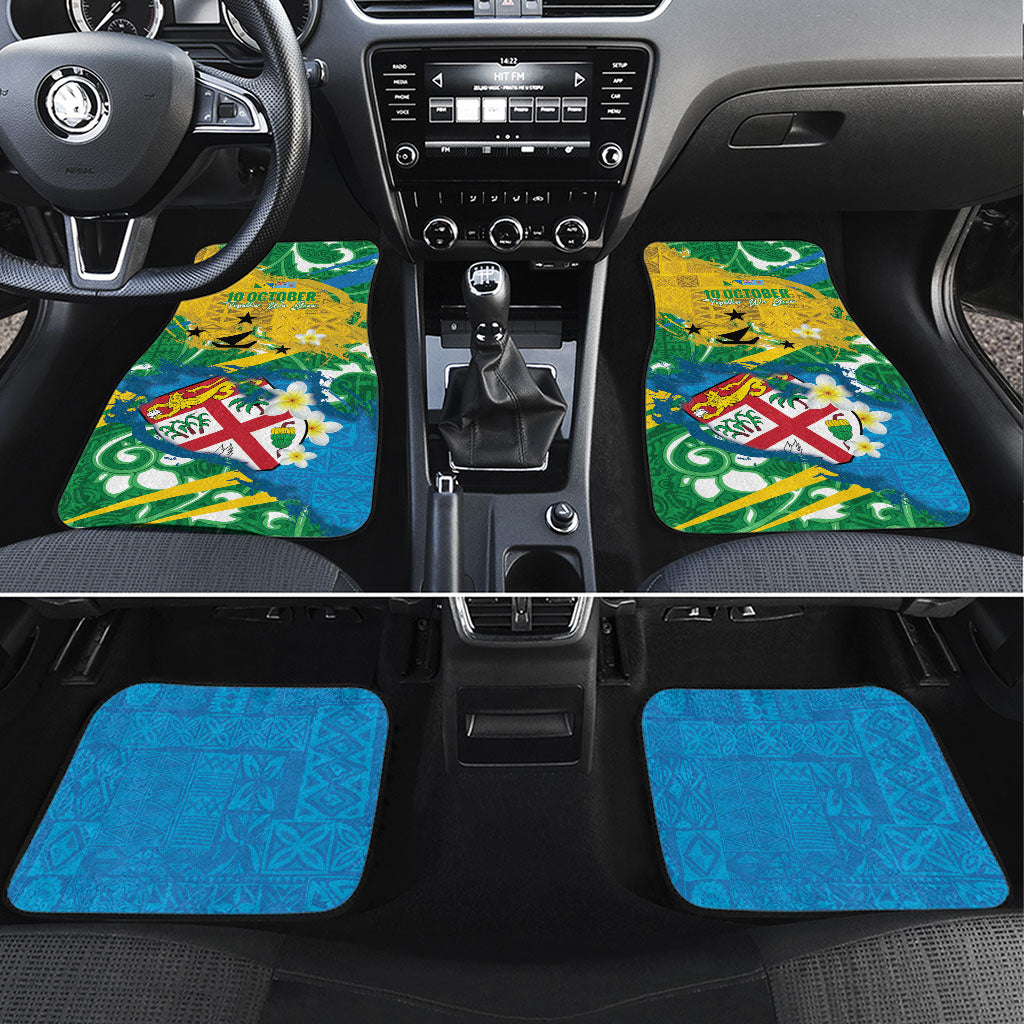 Malampa Fiji Day Car Mats 10 October Together We Grow Grunge Tapa Motifs