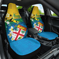 Malampa Fiji Day Car Seat Cover 10 October Together We Grow Grunge Tapa Motifs