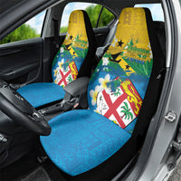 Malampa Fiji Day Car Seat Cover 10 October Together We Grow Grunge Tapa Motifs