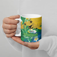 Malampa Fiji Day Ceramic Mug 10 October Together We Grow Grunge Tapa Motifs