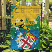 Malampa Fiji Day Garden Flag 10 October Together We Grow Grunge Tapa Motifs