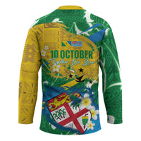 Malampa Fiji Day Hockey Jersey 10 October Together We Grow Grunge Tapa Motifs