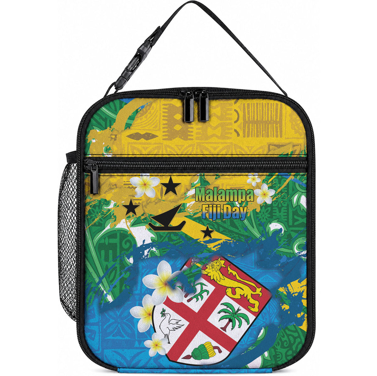 Malampa Fiji Day Lunch Bag 10 October Together We Grow Grunge Tapa Motifs