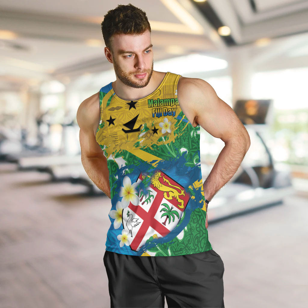 Malampa Fiji Day Men Tank Top 10 October Together We Grow Grunge Tapa Motifs
