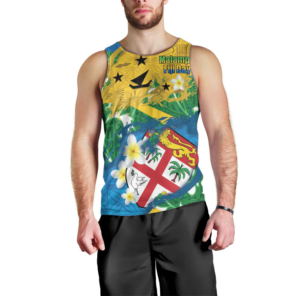 Malampa Fiji Day Men Tank Top 10 October Together We Grow Grunge Tapa Motifs
