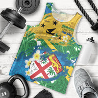 Malampa Fiji Day Men Tank Top 10 October Together We Grow Grunge Tapa Motifs