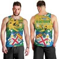 Malampa Fiji Day Men Tank Top 10 October Together We Grow Grunge Tapa Motifs