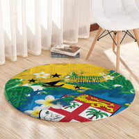 Malampa Fiji Day Round Carpet 10 October Together We Grow Grunge Tapa Motifs