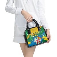 Malampa Fiji Day Shoulder Handbag 10 October Together We Grow Grunge Tapa Motifs