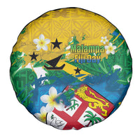 Malampa Fiji Day Spare Tire Cover 10 October Together We Grow Grunge Tapa Motifs