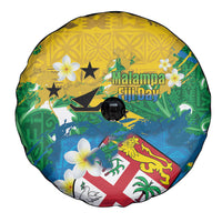 Malampa Fiji Day Spare Tire Cover 10 October Together We Grow Grunge Tapa Motifs
