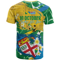 Malampa Fiji Day T Shirt 10 October Together We Grow Grunge Tapa Motifs