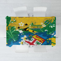 Malampa Fiji Day Tablecloth 10 October Together We Grow Grunge Tapa Motifs
