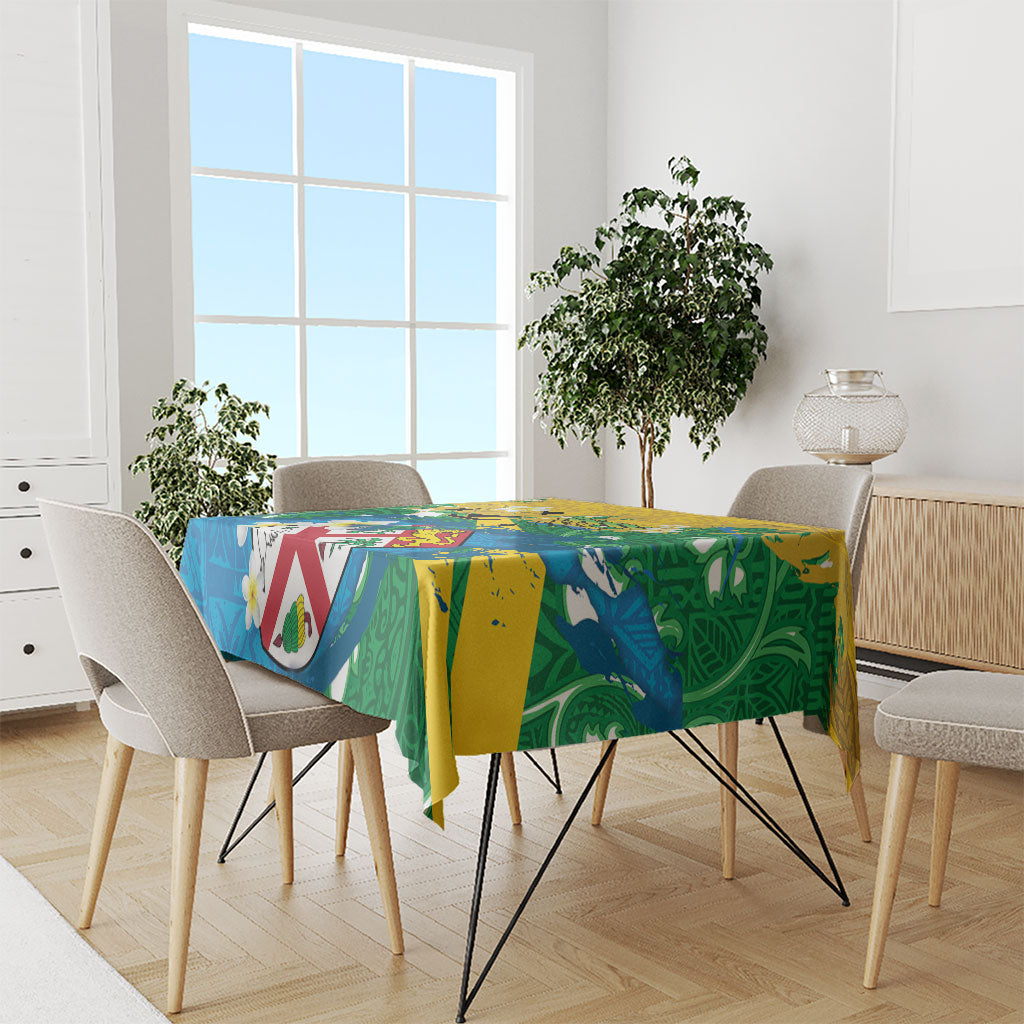 Malampa Fiji Day Tablecloth 10 October Together We Grow Grunge Tapa Motifs