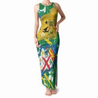 Malampa Fiji Day Tank Maxi Dress 10 October Together We Grow Grunge Tapa Motifs