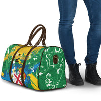Malampa Fiji Day Travel Bag 10 October Together We Grow Grunge Tapa Motifs