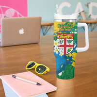 Malampa Fiji Day Tumbler With Handle 10 October Together We Grow Grunge Tapa Motifs