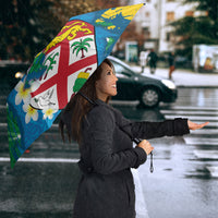 Malampa Fiji Day Umbrella 10 October Together We Grow Grunge Tapa Motifs