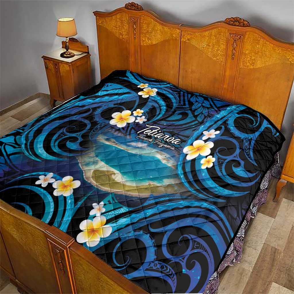 French Polynesia Tetiaroa Atoll Quilt Polynesian Curves Style