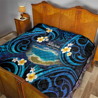 French Polynesia Tetiaroa Atoll Quilt Polynesian Curves Style