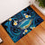 French Polynesia Tetiaroa Atoll Rubber Doormat Polynesian Curves Style