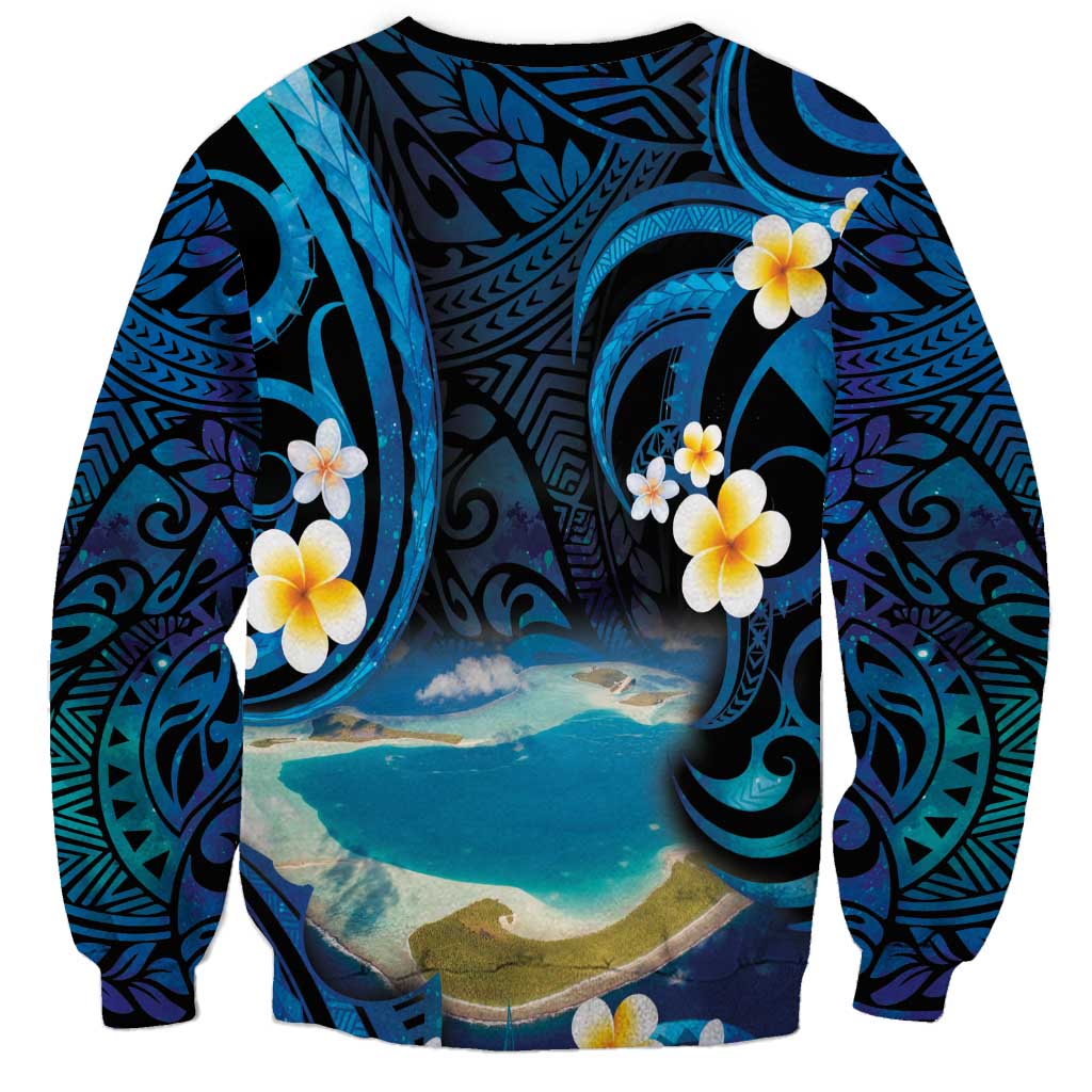 French Polynesia Tetiaroa Atoll Sweatshirt Polynesian Curves Style