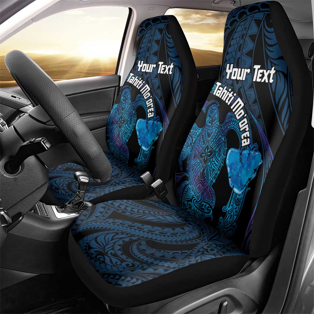 Personalised Tahiti Moorea Atoll Car Seat Cover Polynesian Sea Turtle